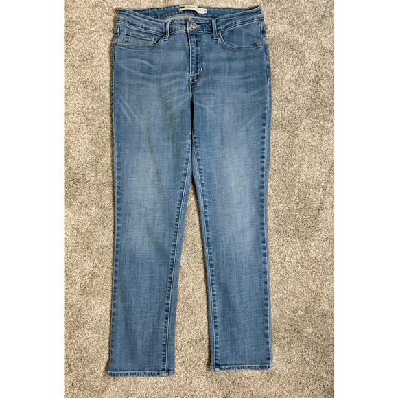 Women's Levi's Cropped Ankle Jeans Size 10 Blue Denim - Picture 4 of 10